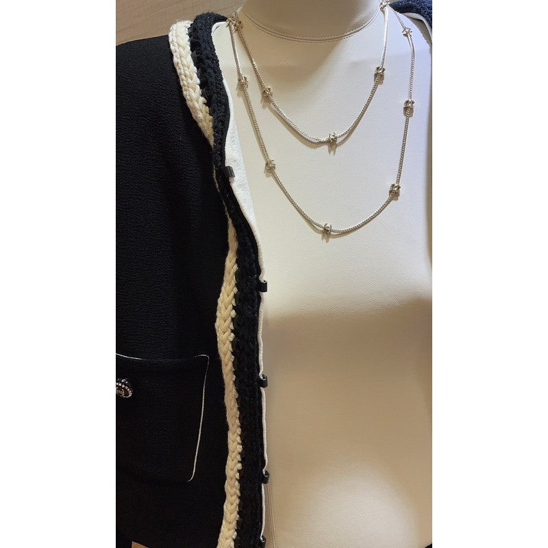 Chanel 24B Flowers Long 18K Gold Necklace