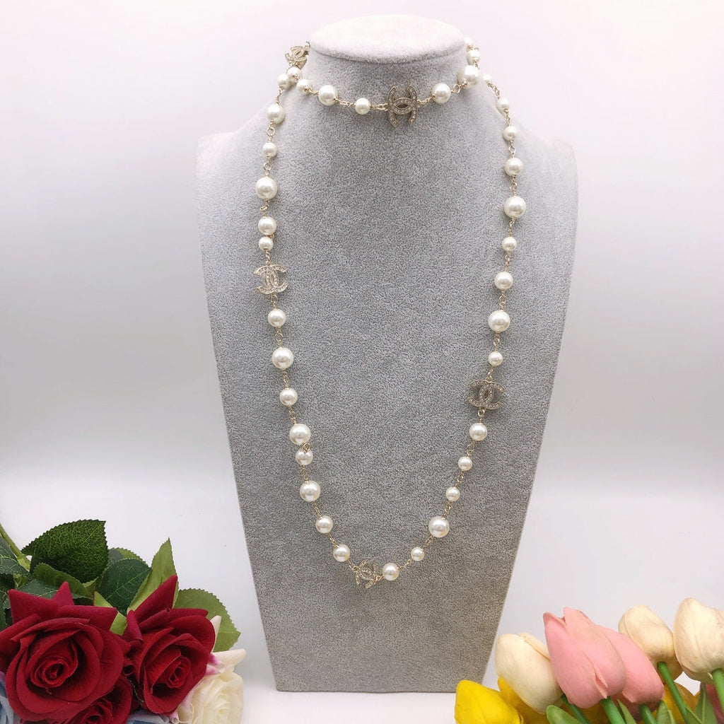 Chanel Long Pearls 18K Gold Necklace