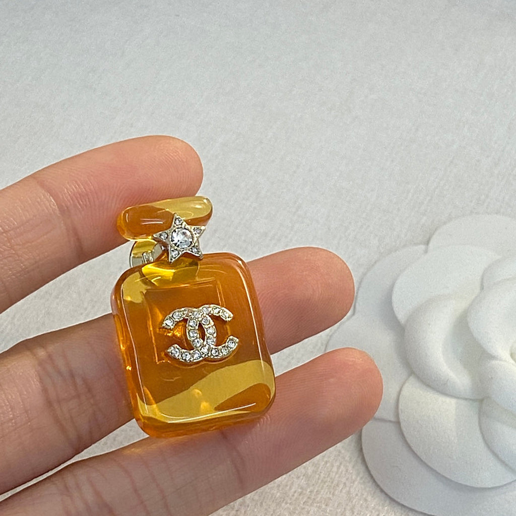 Chanel Perfume Color Bottle 18K Gold Brooch