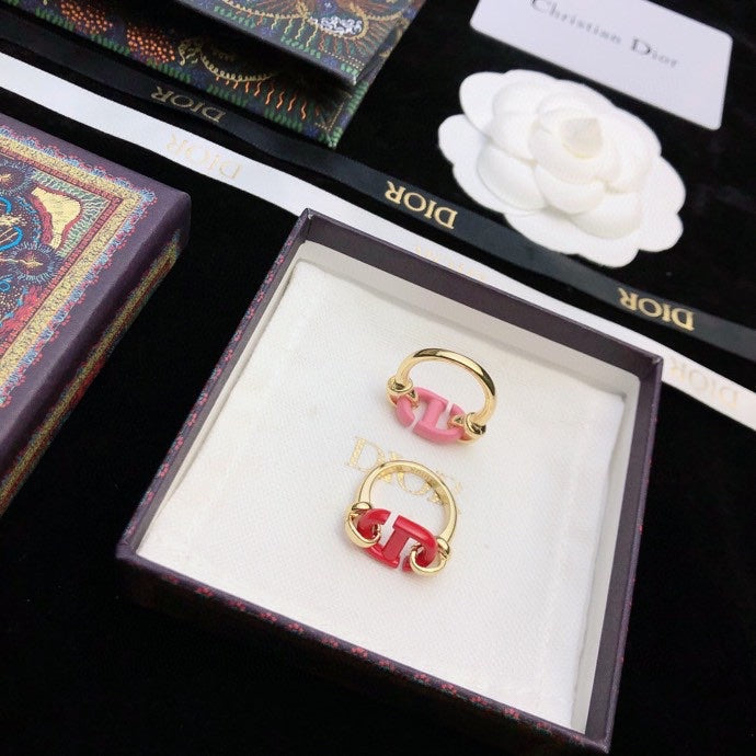 Dior Pink Heart 18K Gold Ring