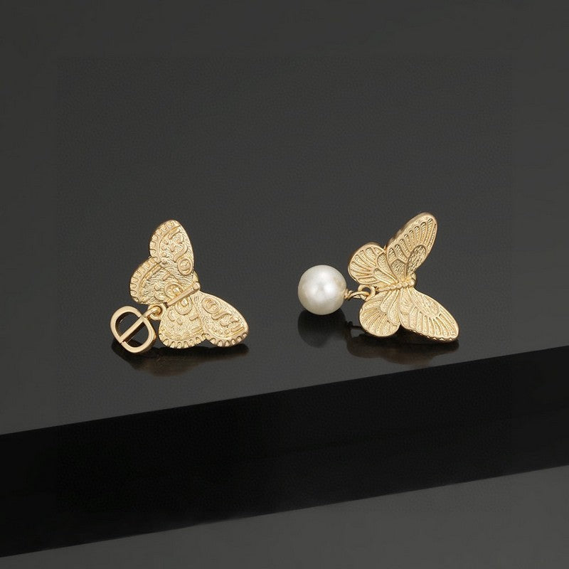 Dior Butterfly 18K Gold Earrings
