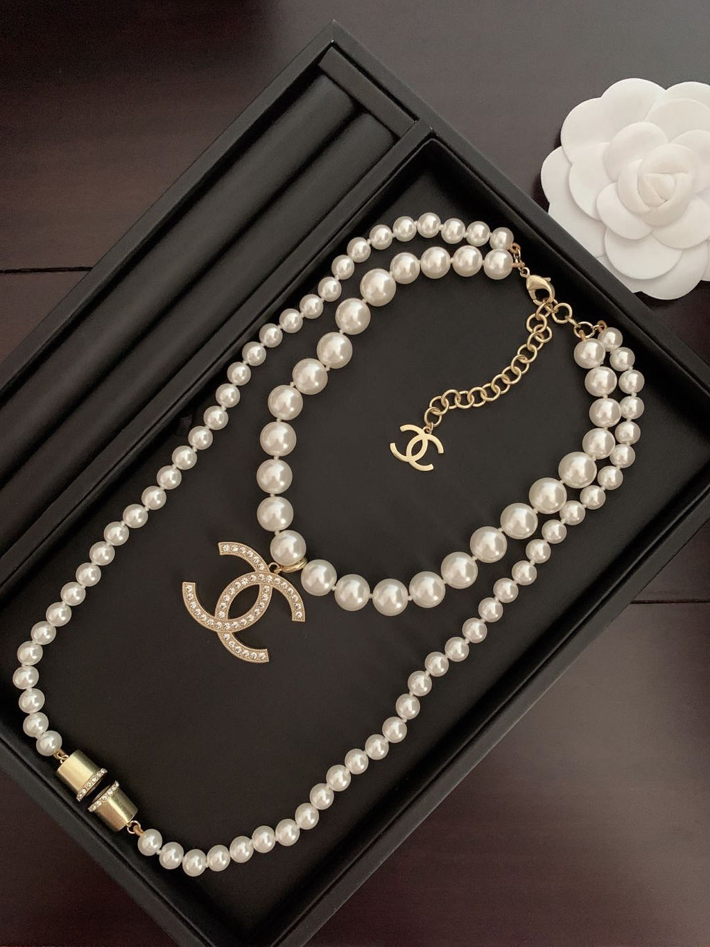 Chanel Pearls Long 18K Gold Necklace