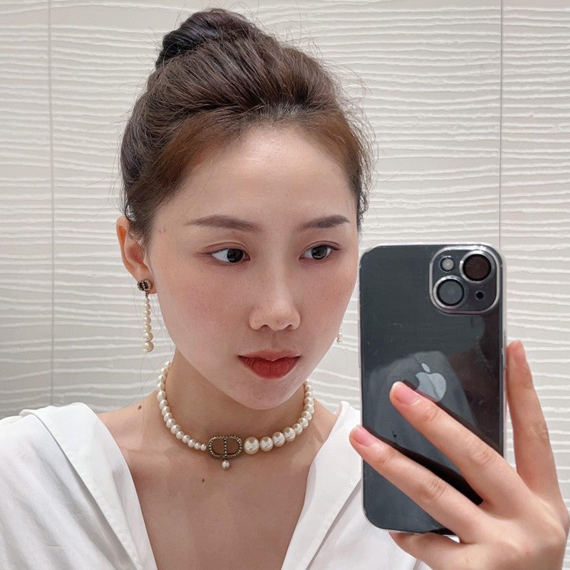 Dior Long Pearls 18K Gold Earrings
