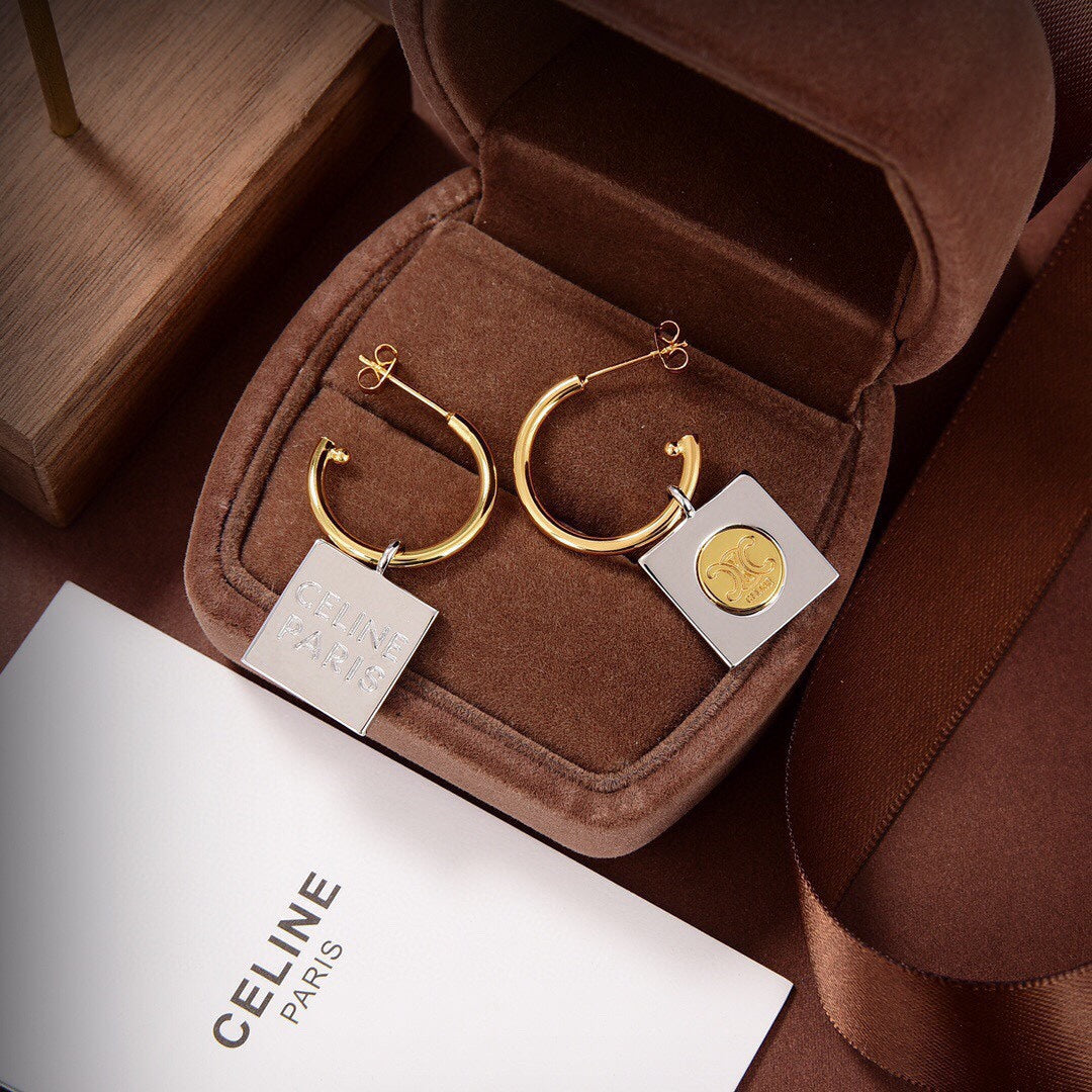 Celine Hoops 18K Gold Earrings