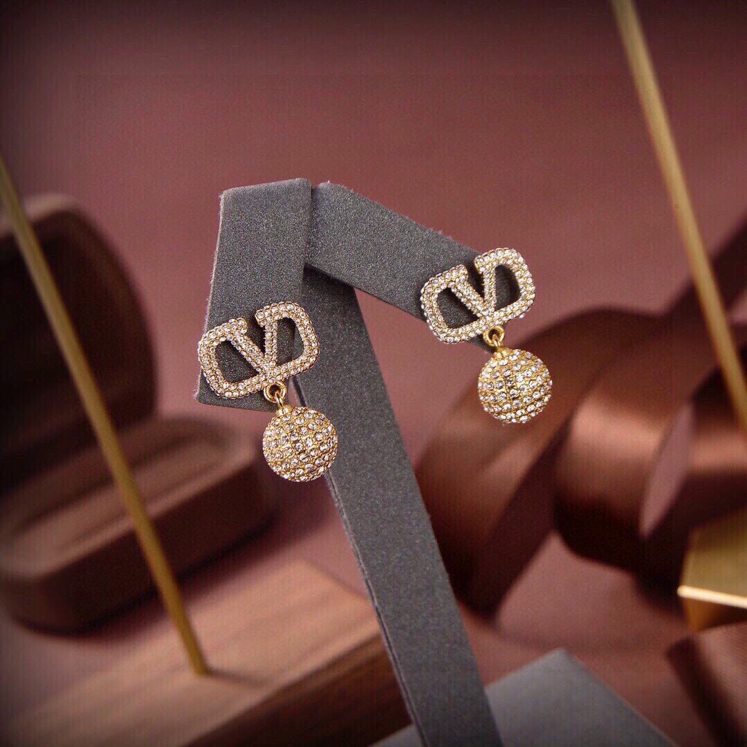 Valentino Diamonds 18K Gold Earrings