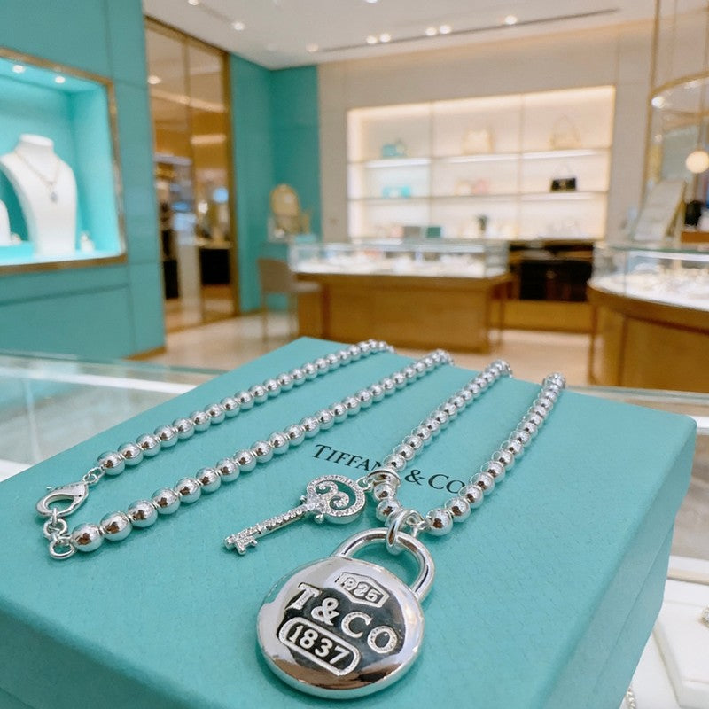 Tiffany Return to 1837 Lock 18K Gold Necklace