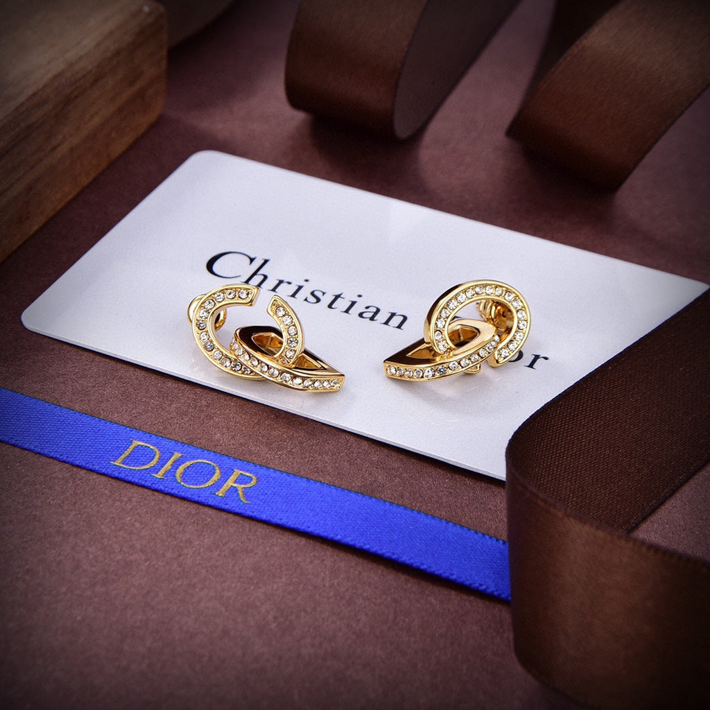 Dior Lock 18K Gold Earrings