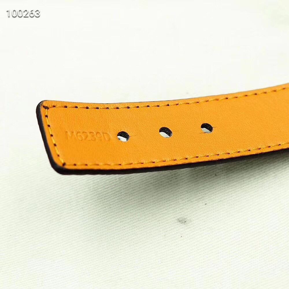 Louis Vuitton Leather 18K Gold Bracelet