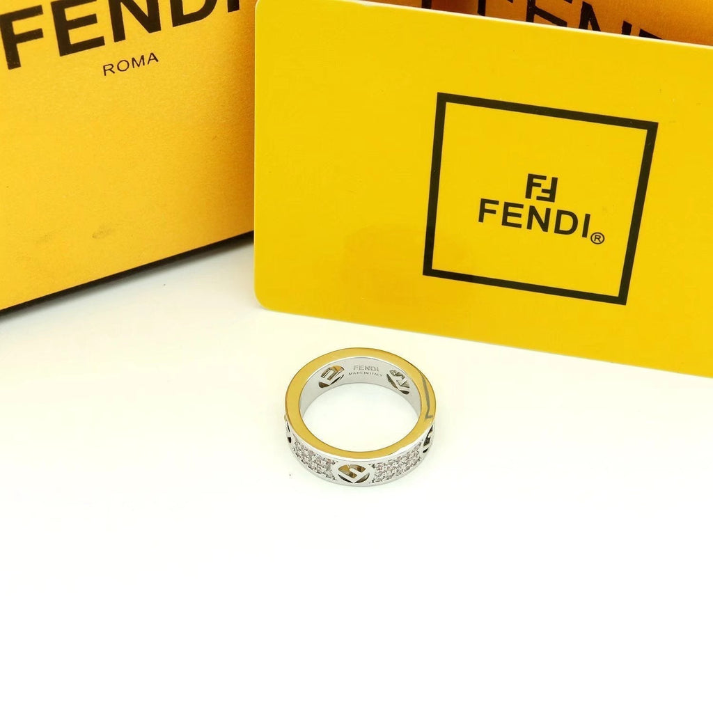 Fendi Is 18K White Gold Ring