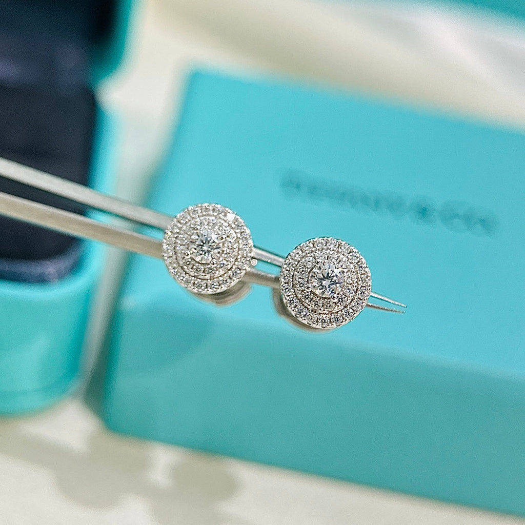 Tiffany Soleste Diamonds 18K White Gold Earrings