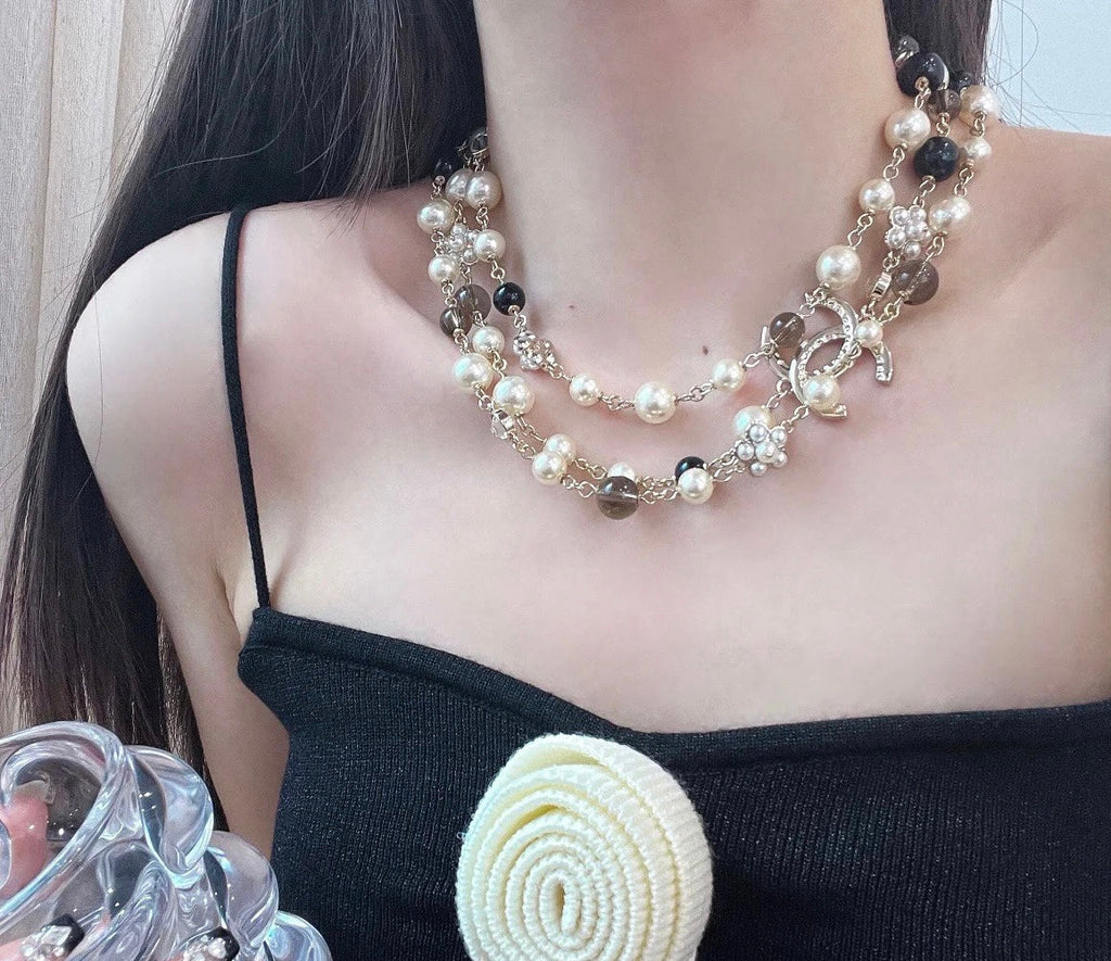 Chanel 24B Long Pearls 18K Gold Necklace