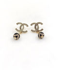 Chanel Pearl Pendant 18K Gold Earrings