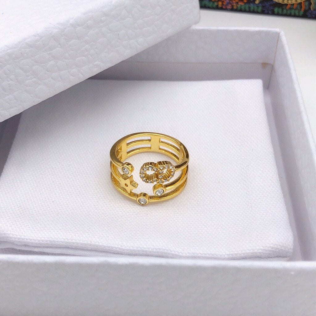 Dior Star Diamonds 18K Gold Ring