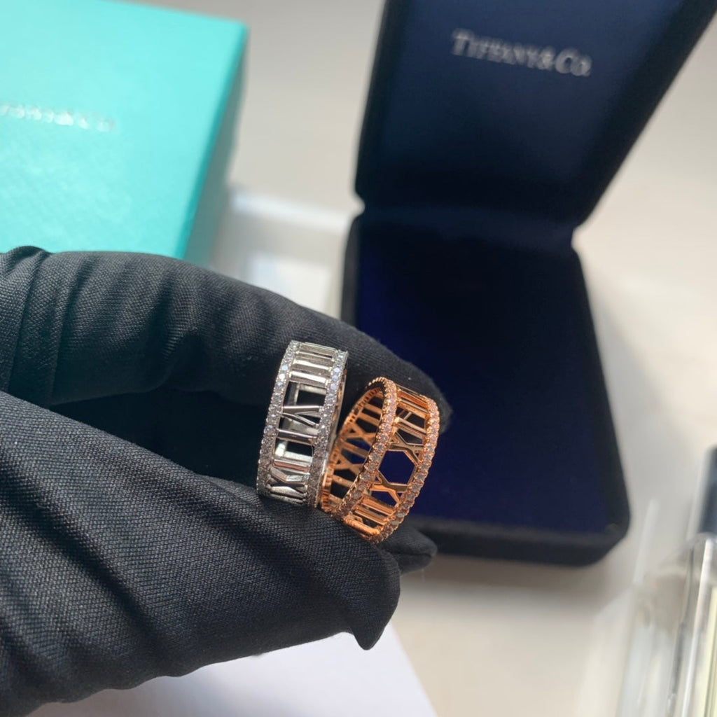 Tiffany Atlas Open Diamond 18K Gold Ring