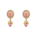 Gucci Double Pink Pearls 18K Gold Earrings