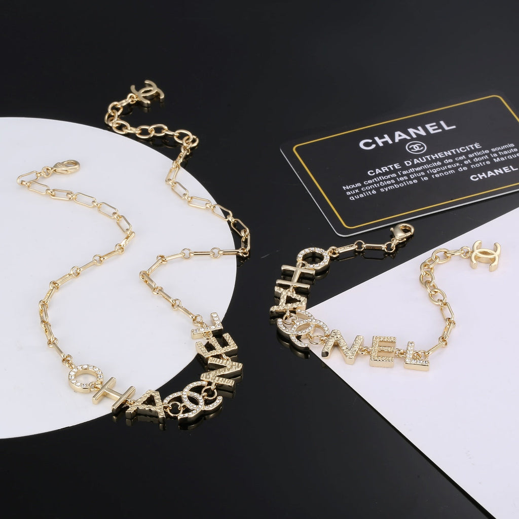 Chanel Script Chain 18K Gold Necklace