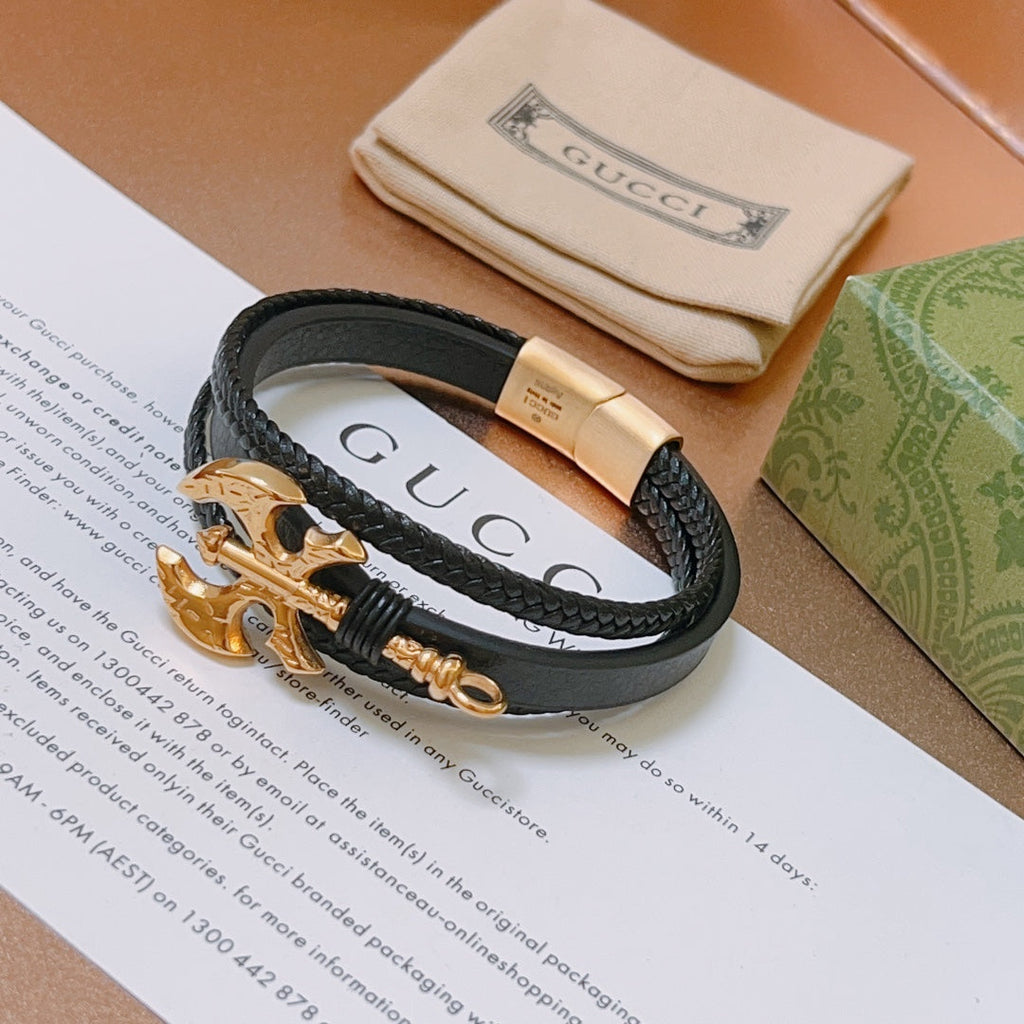 Gucci Double Anger Forrest 18K Gold Bracelet