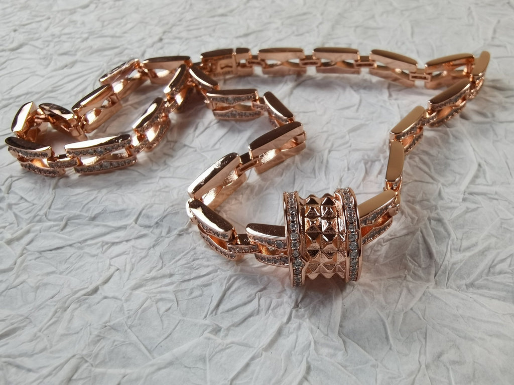 B.zero1 Diamonds Chain Link 18K Gold Necklace