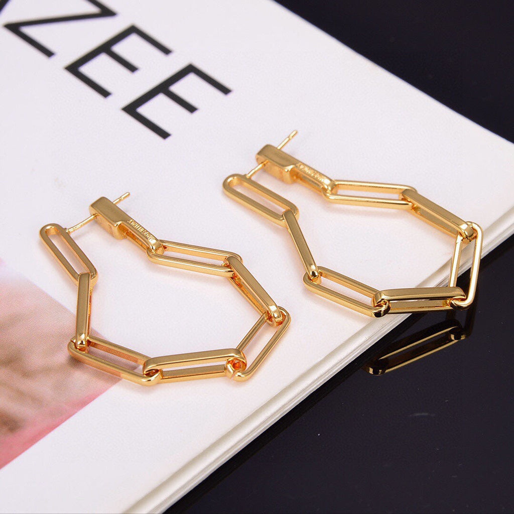 Celine Chain 18K Gold Earrings