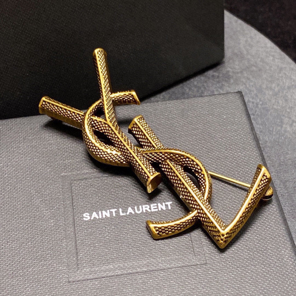 YSL Classic 18K Gold Brooch