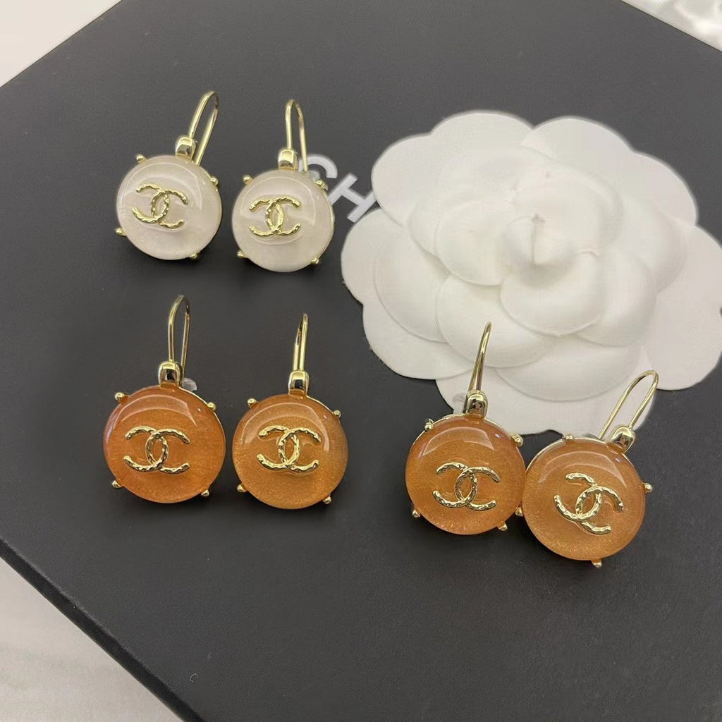 Chanel Crystals 18K Gold Earrings