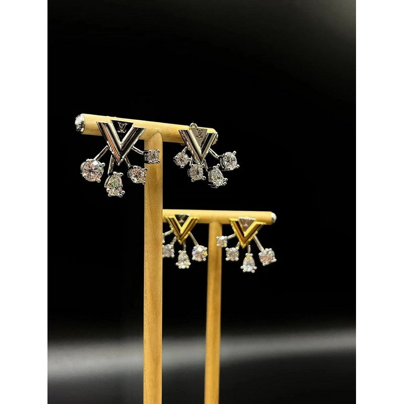 Louis Vuitton Diamomd 18K Gold Earrings