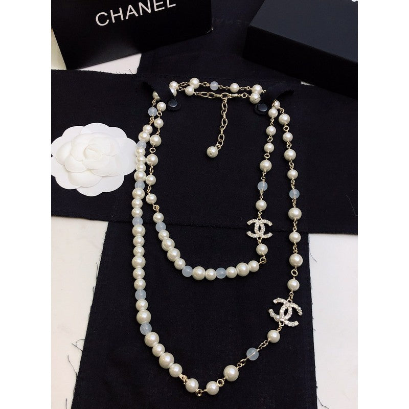 Chanel Long Pearl 18K Gold Necklace