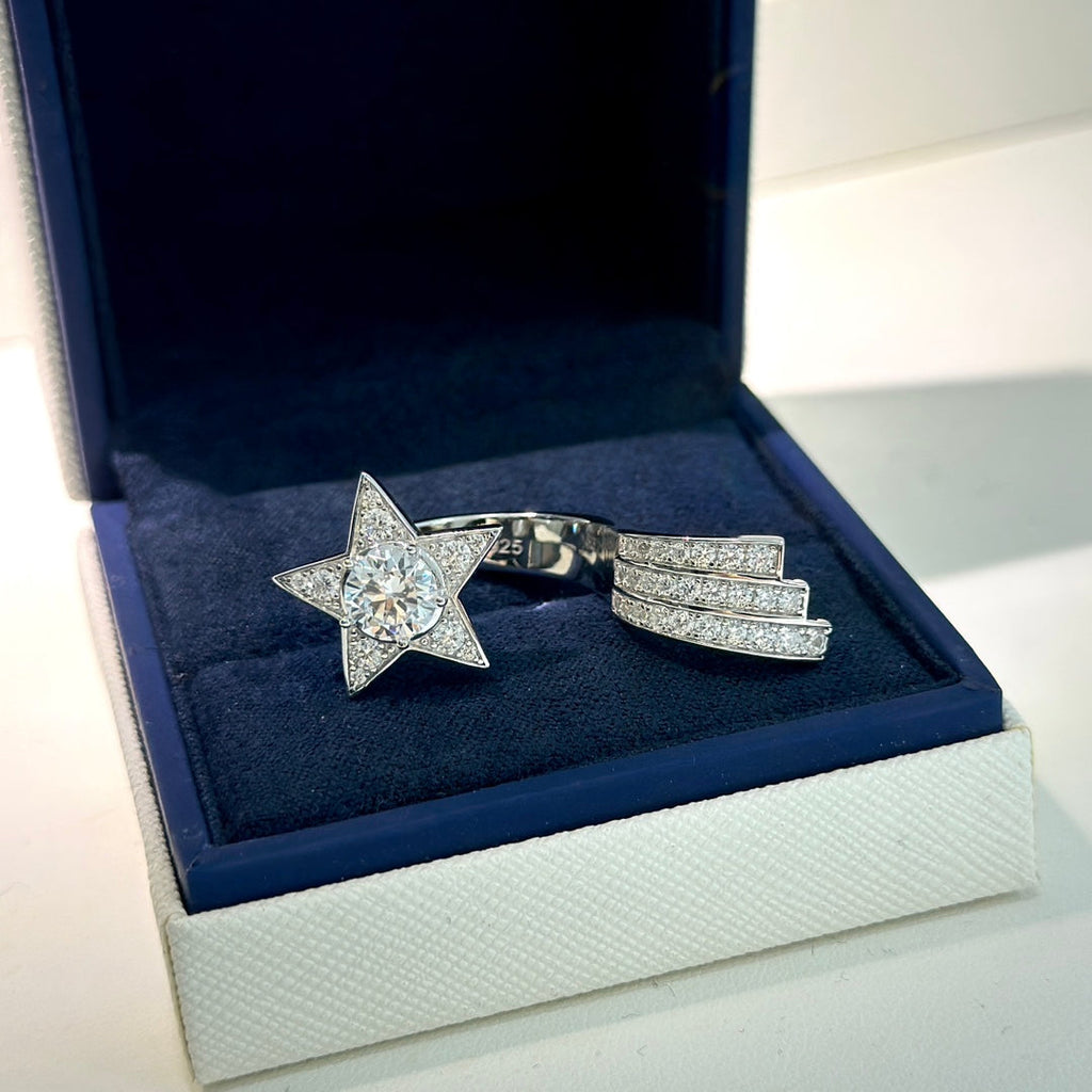 Chanel Comete Diamonds 18K Gold Ring