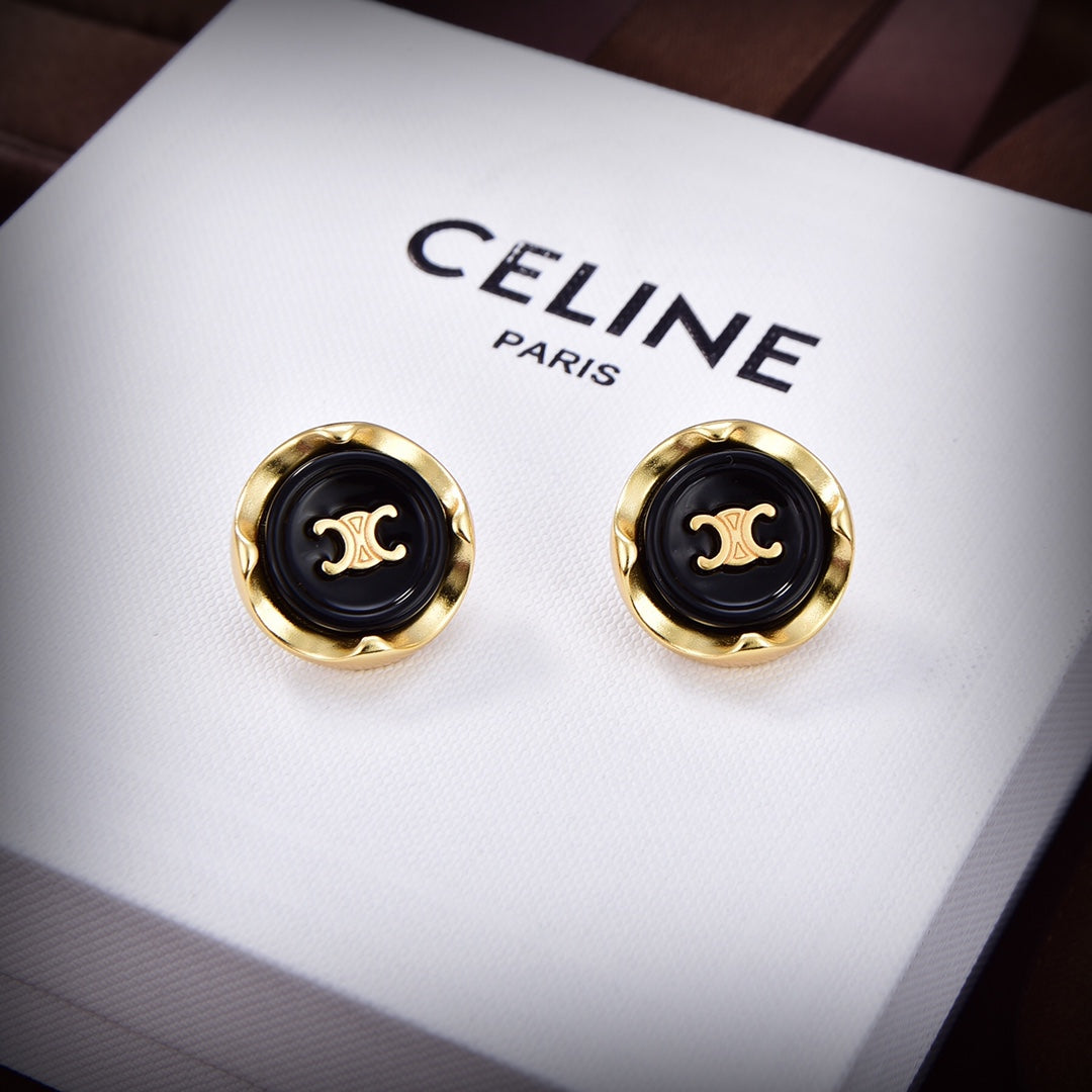 Celine Pearl 18K Gold Earrings