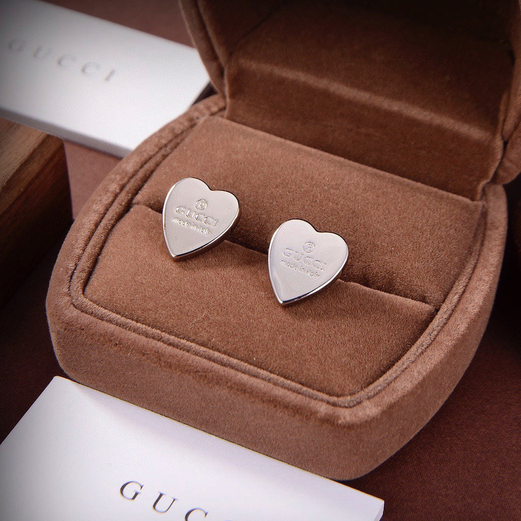 Gucci Double Heart 18K Gold Earrings