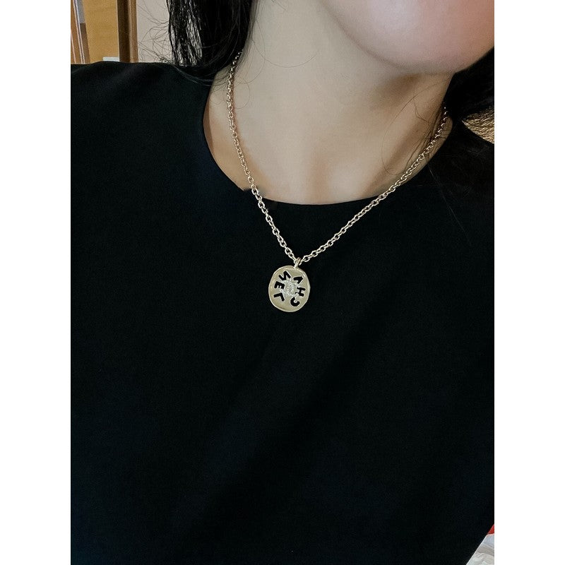 Chanel Script 18K Gold Necklace