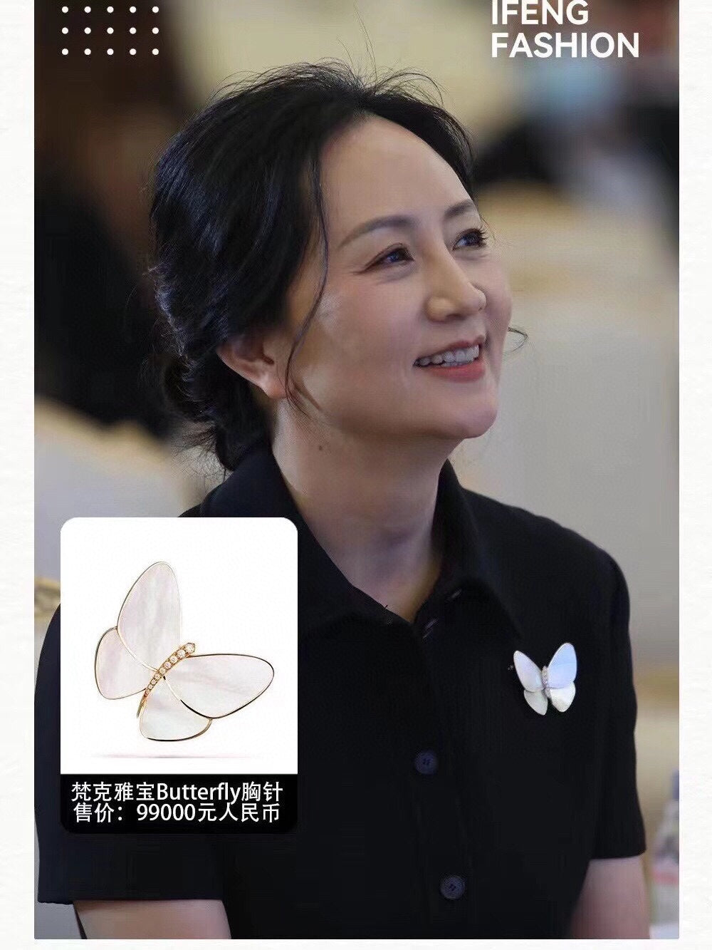 Butterfly 18K Gold Brooch