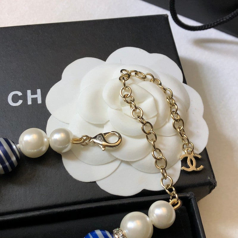 Chanel Blue Pearl 18K Gold Bracelet