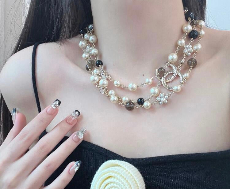 Chanel 24B Long Pearls 18K Gold Necklace