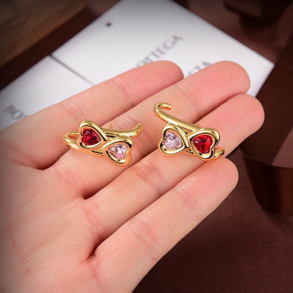 Bvlgari Crystals 18K Gold Earrings