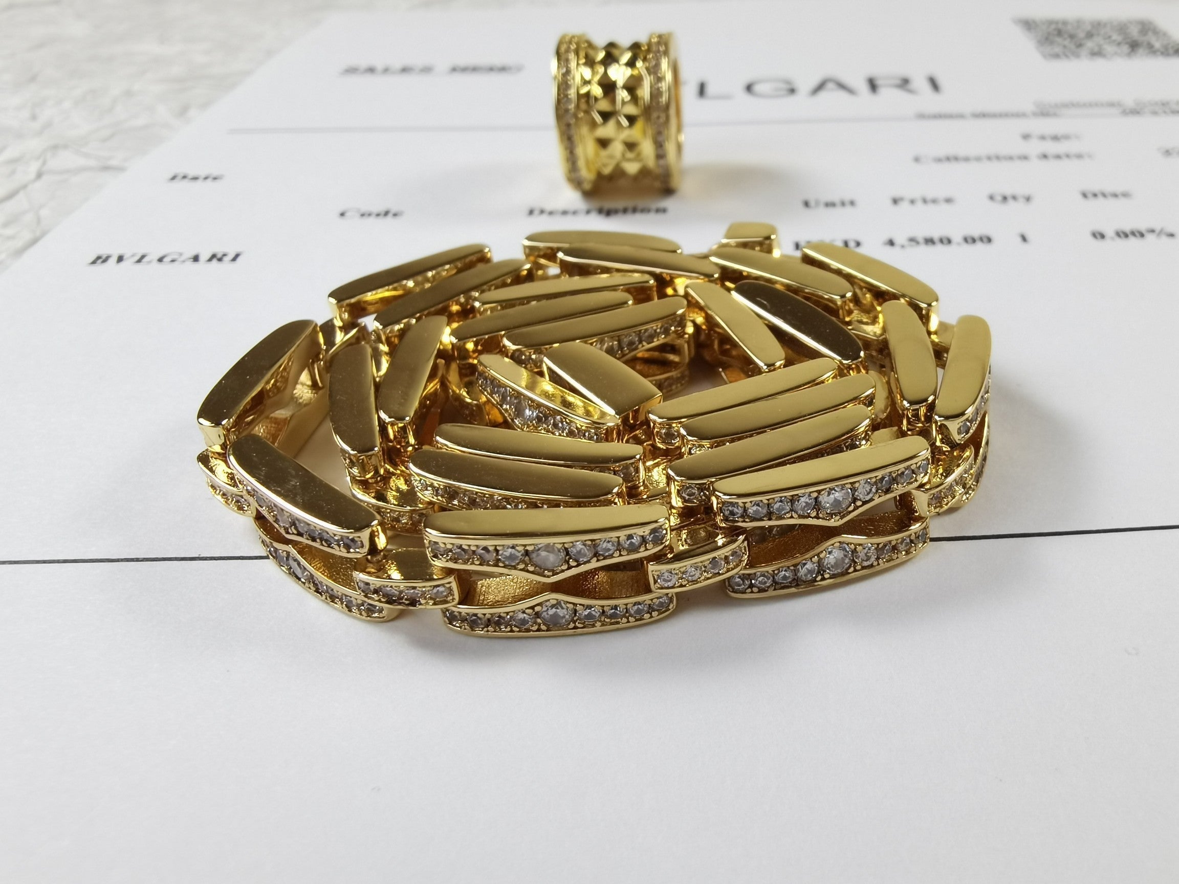 B.zero1 Diamonds Chain Link 18K Gold Necklace