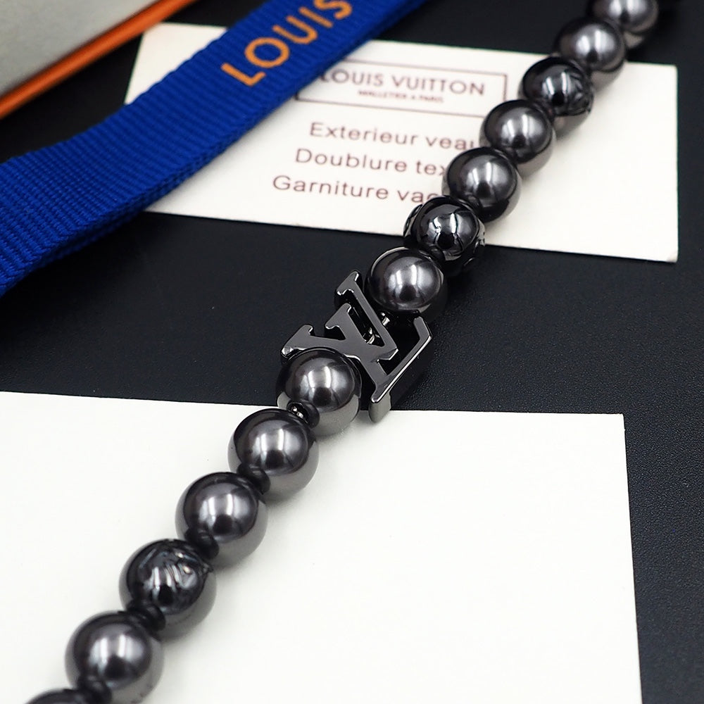 Louis Vuitton Monogram Pearls 18K Gold Bracelet