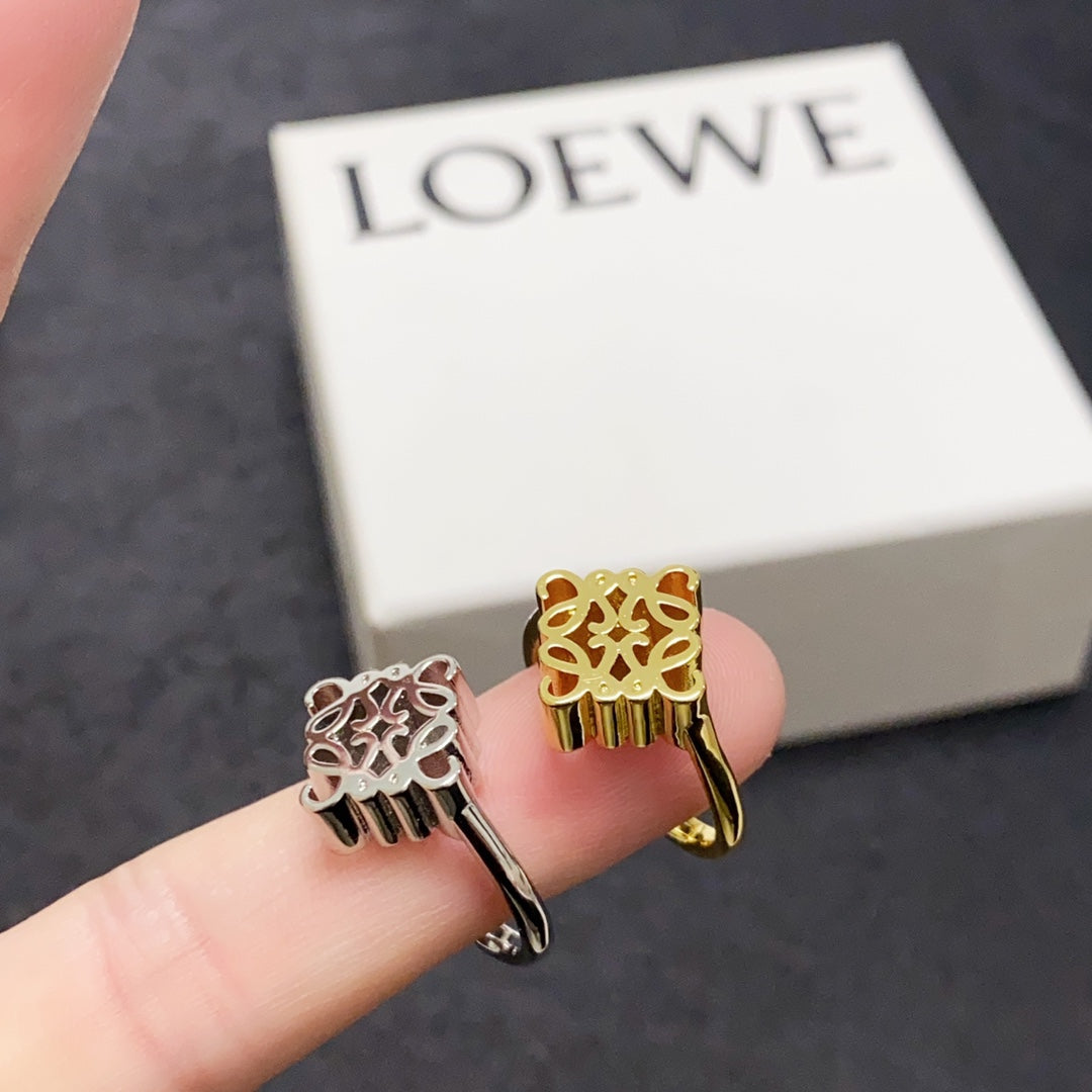 LOEWE Anagram Single Anagram 18K Gold Ring