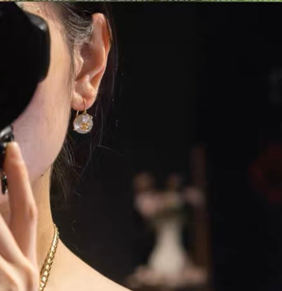 Chanel Crystals 18K Gold Earrings