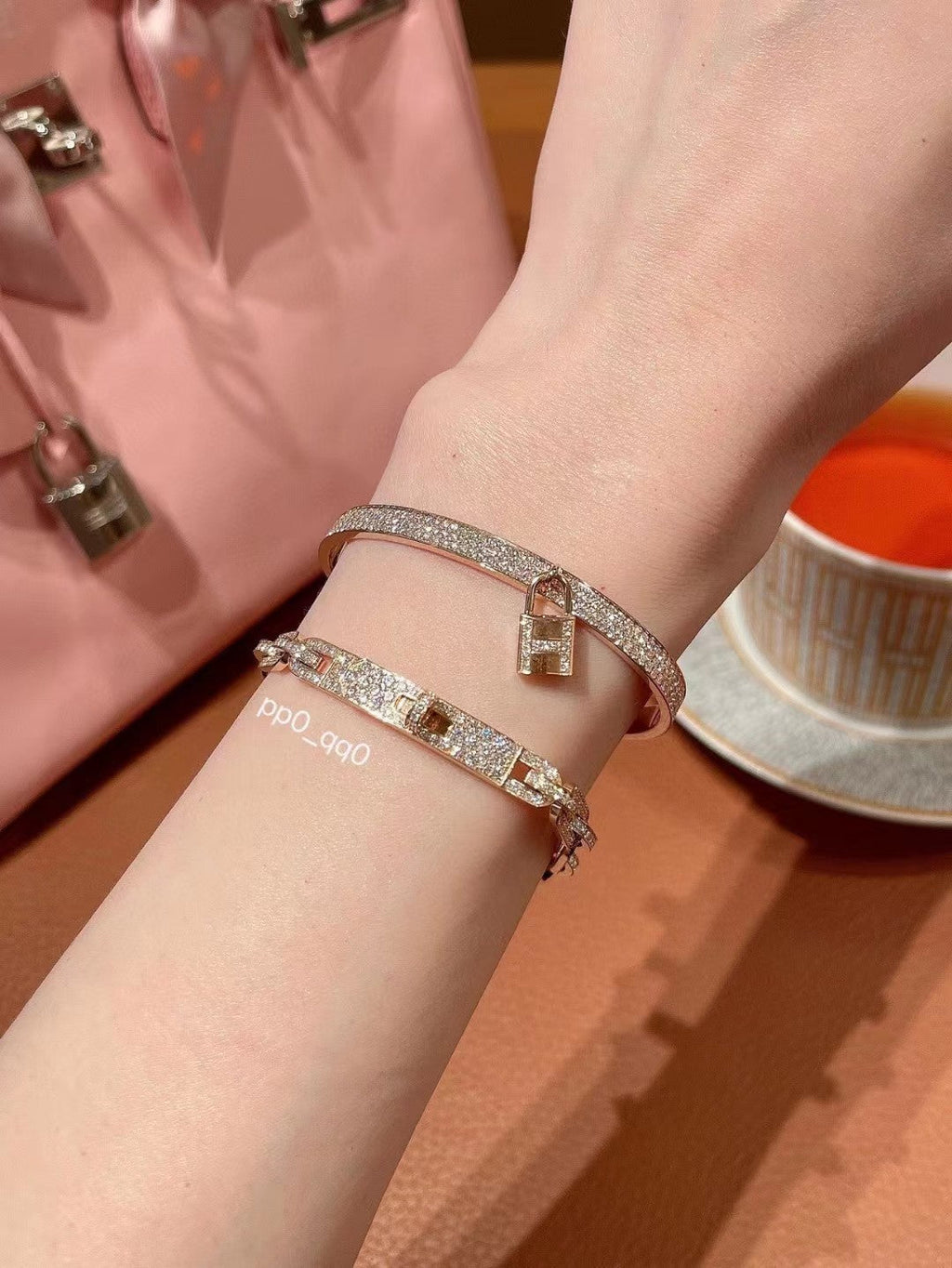 Hermes Kelly Lock Vintage Hermes 18K Gold Bracelet