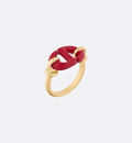 Dior Red Heart 18K Gold Ring