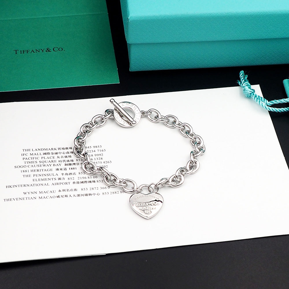 Tiffany Tag Chain 18K Gold Bracelet