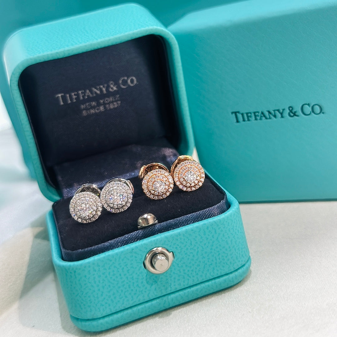 Tiffany Soleste Diamonds 18K Rose Gold Earrings