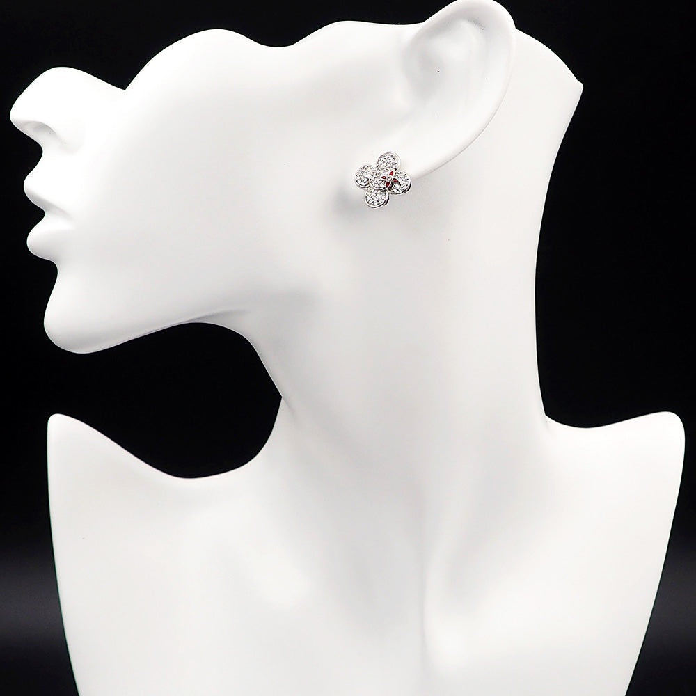 Louis Vuitton Vivienne Diamond 18K Gold Earrings