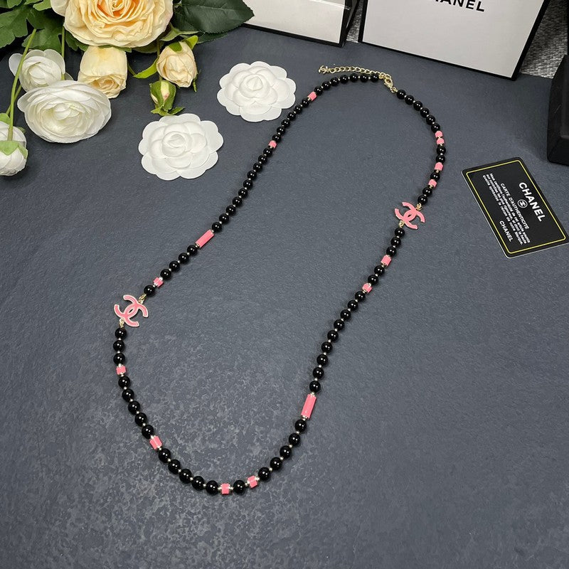 Chanel 24B Black Pearls 18K Gold Necklace