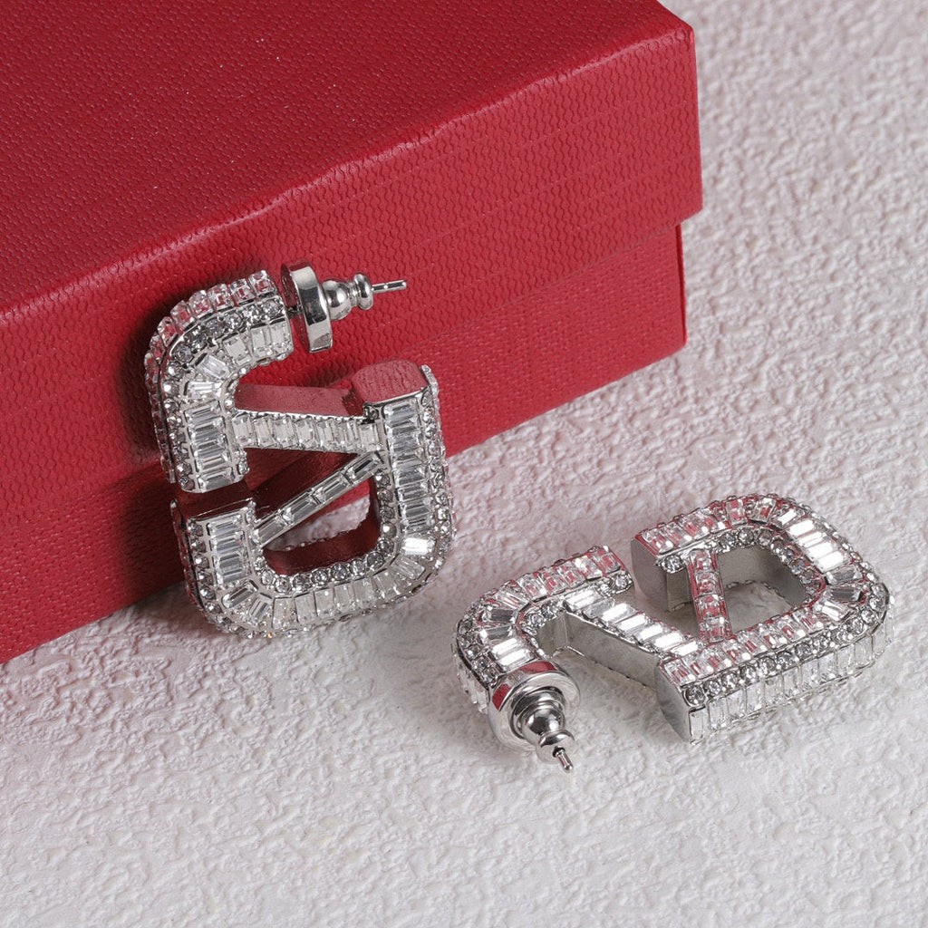 Valentino Crystals 18K Gold Earrings