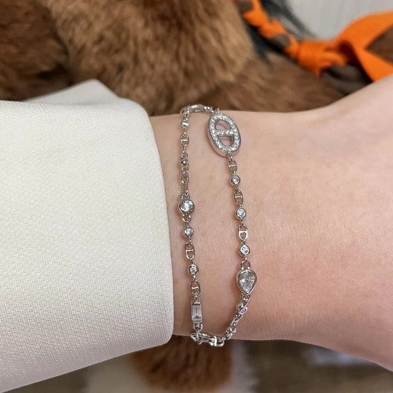 Hermes Farandole Diamond 18K Gold Bracelet