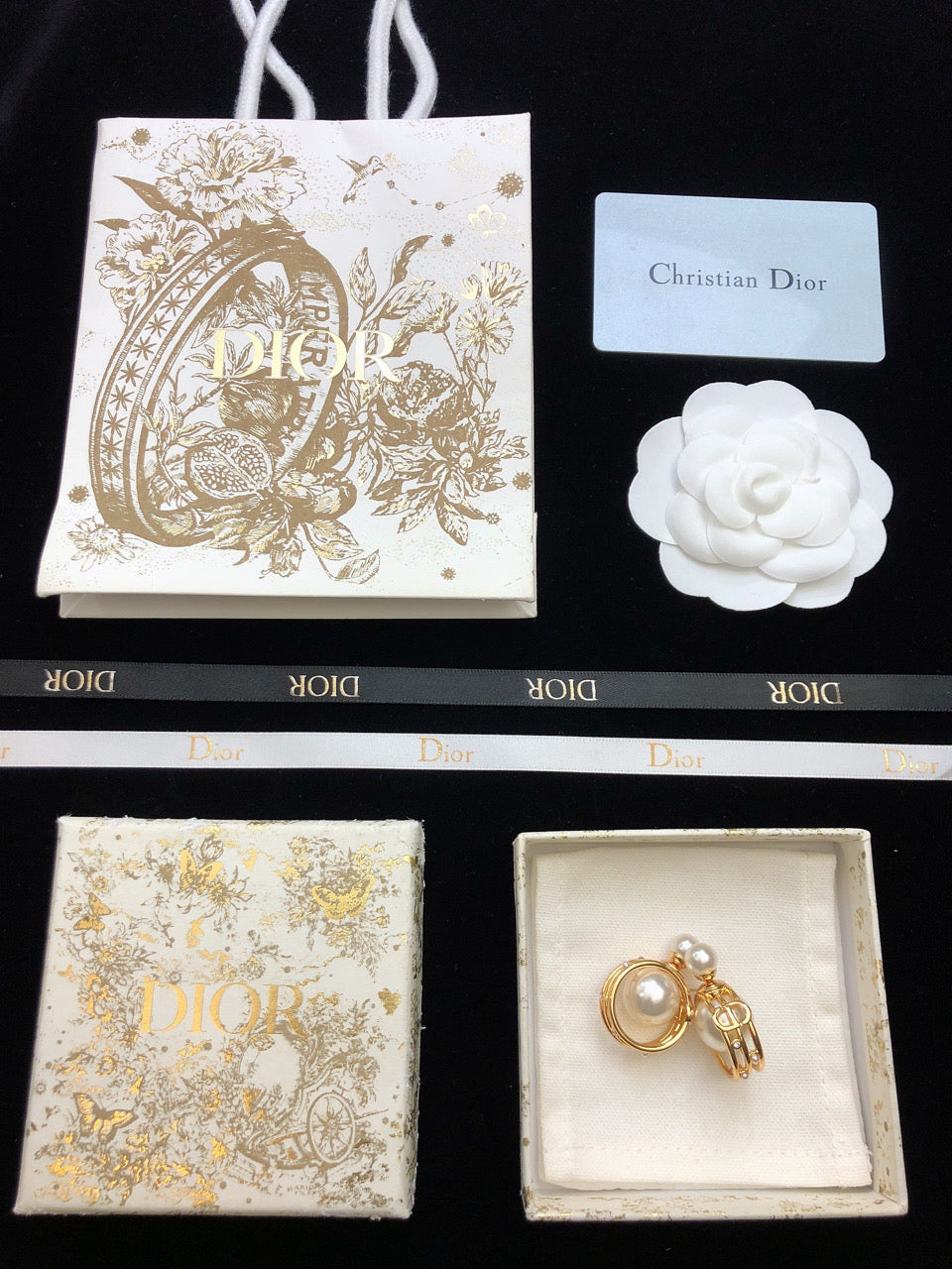 Dior D-Backstage 18K Gold Earrings