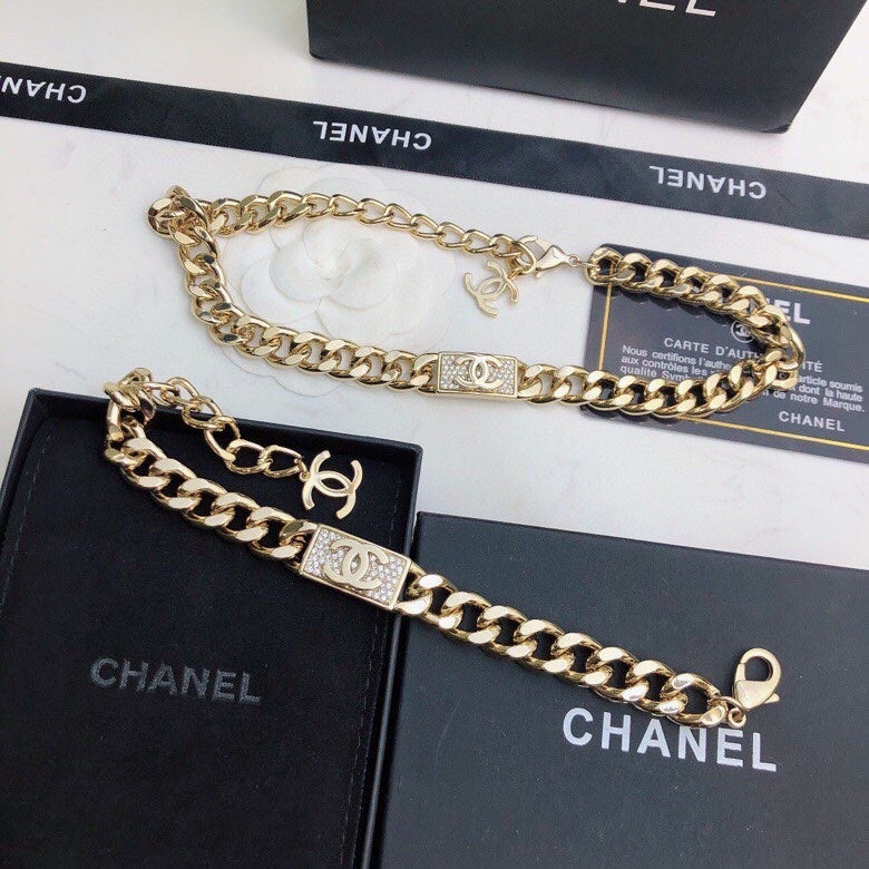 Chanel Diamonds Chain 18K Gold Necklace