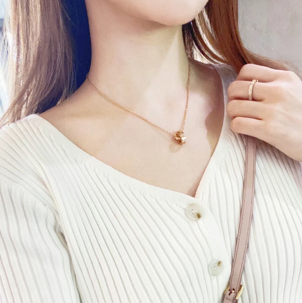 Bvlgari Two Rings 18K Gold Necklace